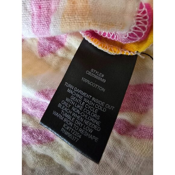 Sanctuary Island Tunic Make A Splash Oversized V Neck Gauzy Lightweight M - Picture 4 of 5